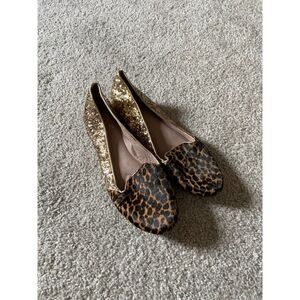 Vince Camuto flats sparkle and cheetah print‎ size 8